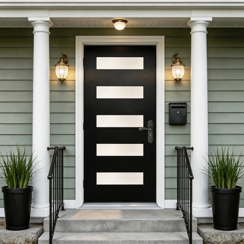 X80 black door fiberglass - 36"x80",