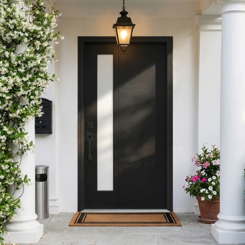 36x80 black fiberglass entry - fiberglass,
