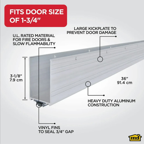 Aluminum shape under door - aluminum,