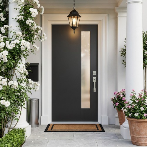 36x80 black fiberglass entry - fiberglass,