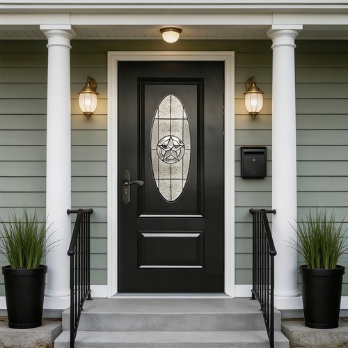 X80 black door - door, fiberglass