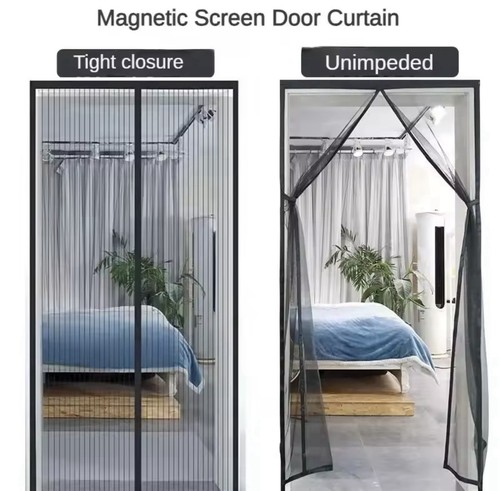 Magnetic screen door curtain - screen,