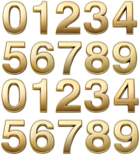 Gold mailbox numbers - 2, inch